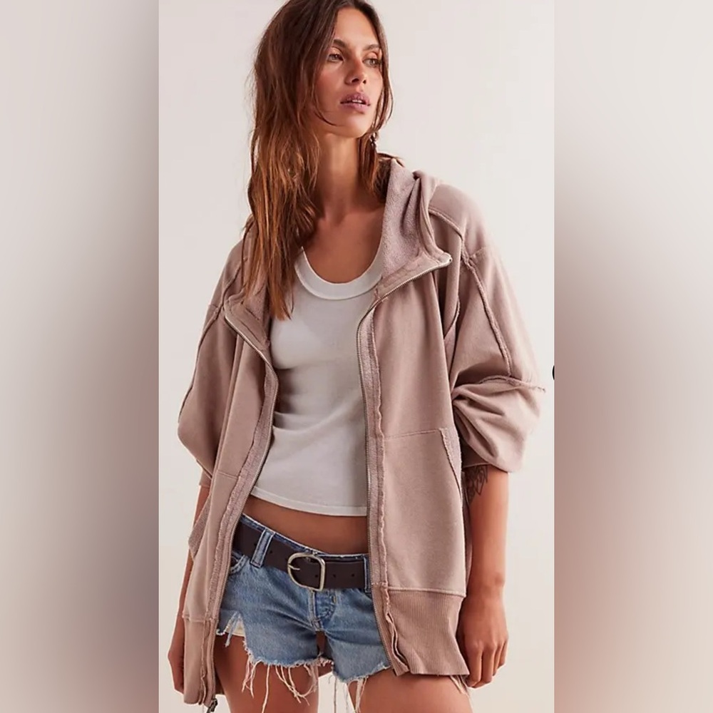 NWT WE THE FREE CAMDEN HOODIE CASHMERE